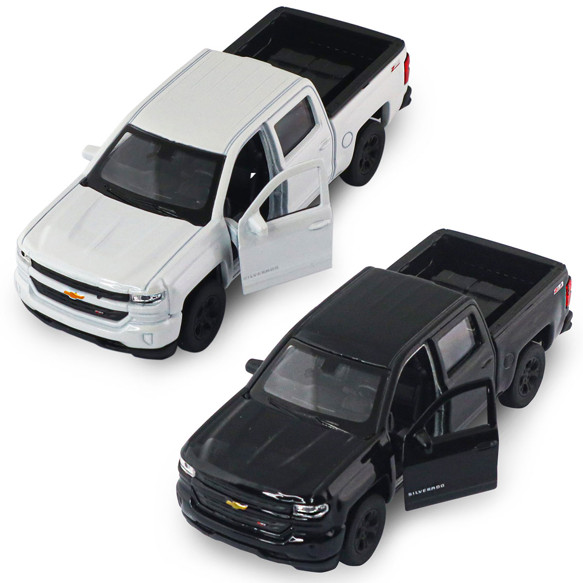Автомодель Chevrolet Silverado 2017 Techno Drive 1:43 металева з pull-back механізмом Біла — превʼю 32