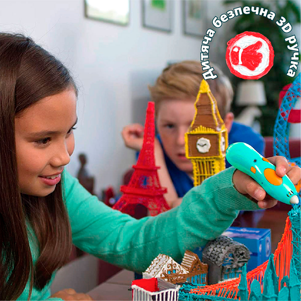 3D-ручка Battat Lite 3Doodler Start Plus дитяча для творчості 72 стрижні — превʼю 8