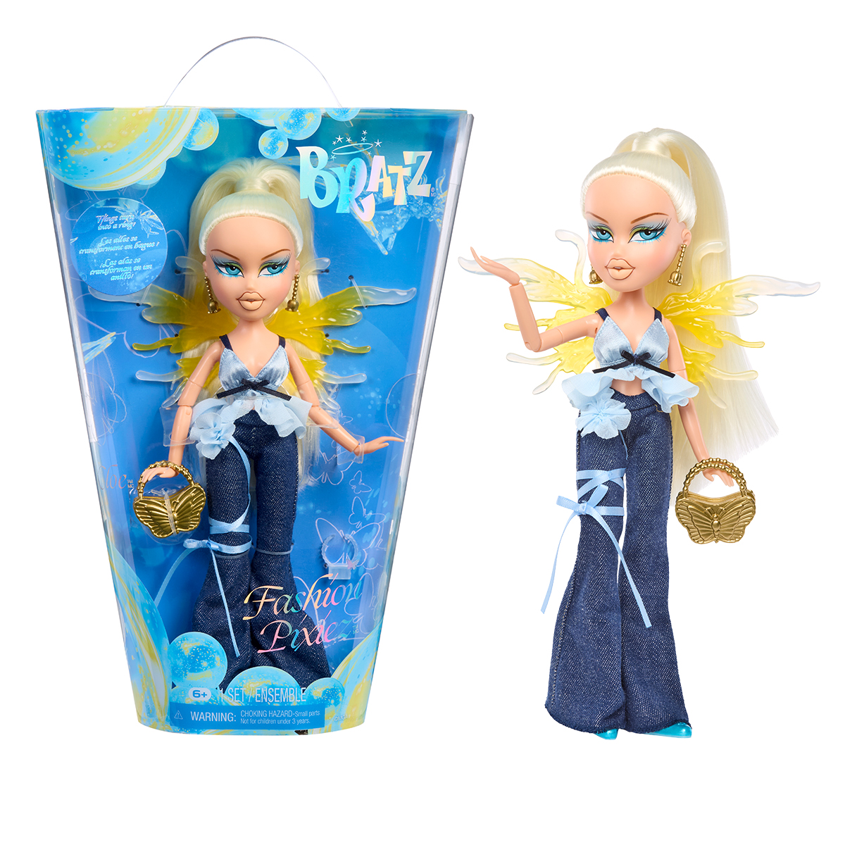 Ігровий набір лялька з крилами Bratz Fashion Pixiez Хлоя 25 см Блондинка — превʼю 9