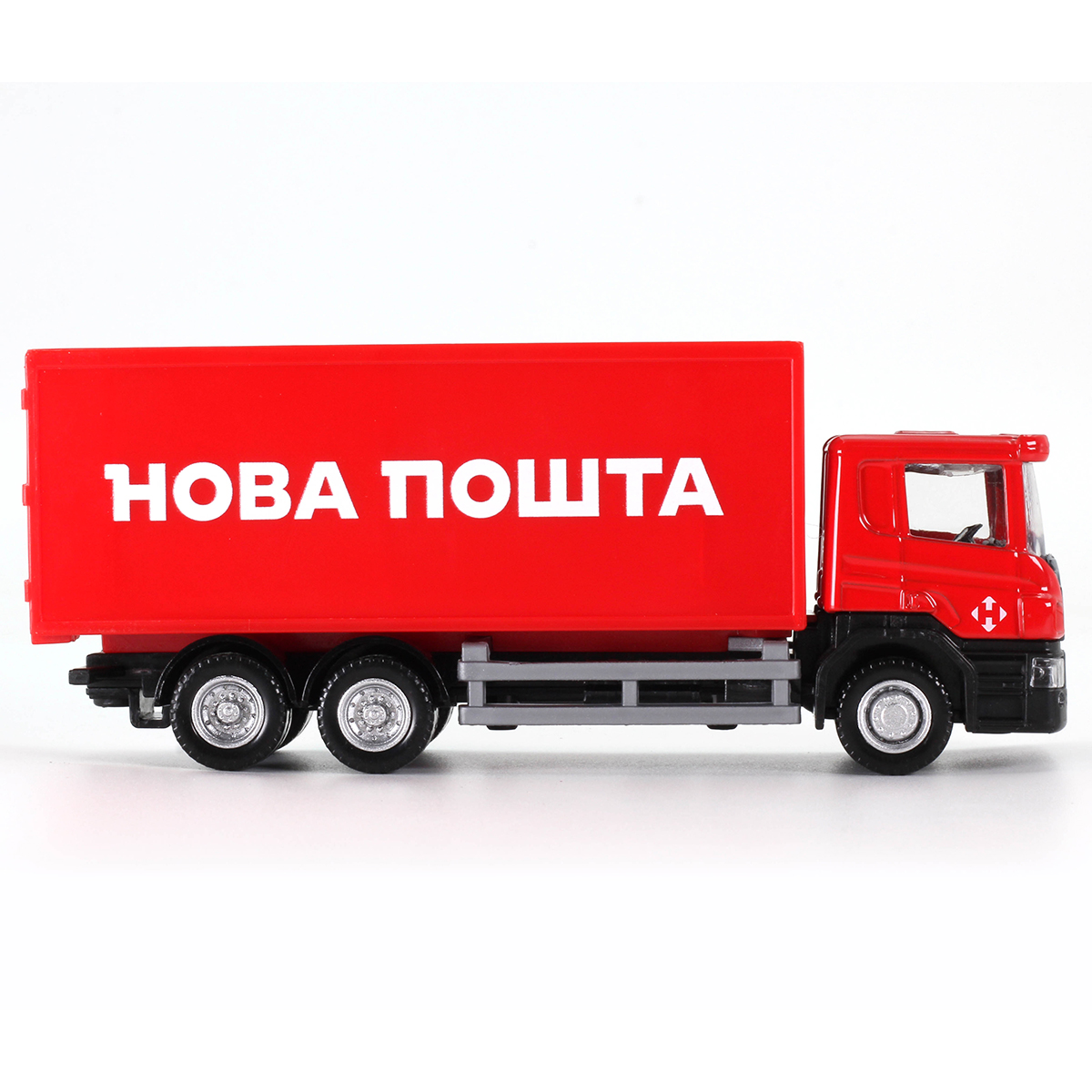 Автомодель вантажівка Techno Drive Scania Нова пошта 1:64 металева — превʼю 14