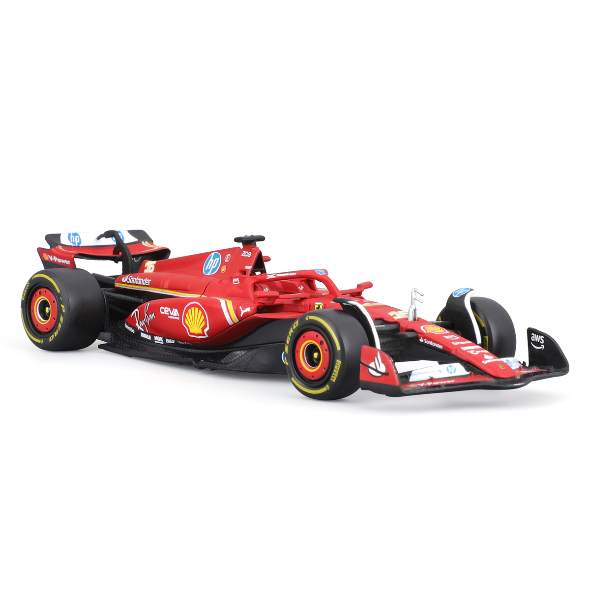 Автомодель Ferrari SF-24 Racing Bburago 1:43 Червона — превʼю 17