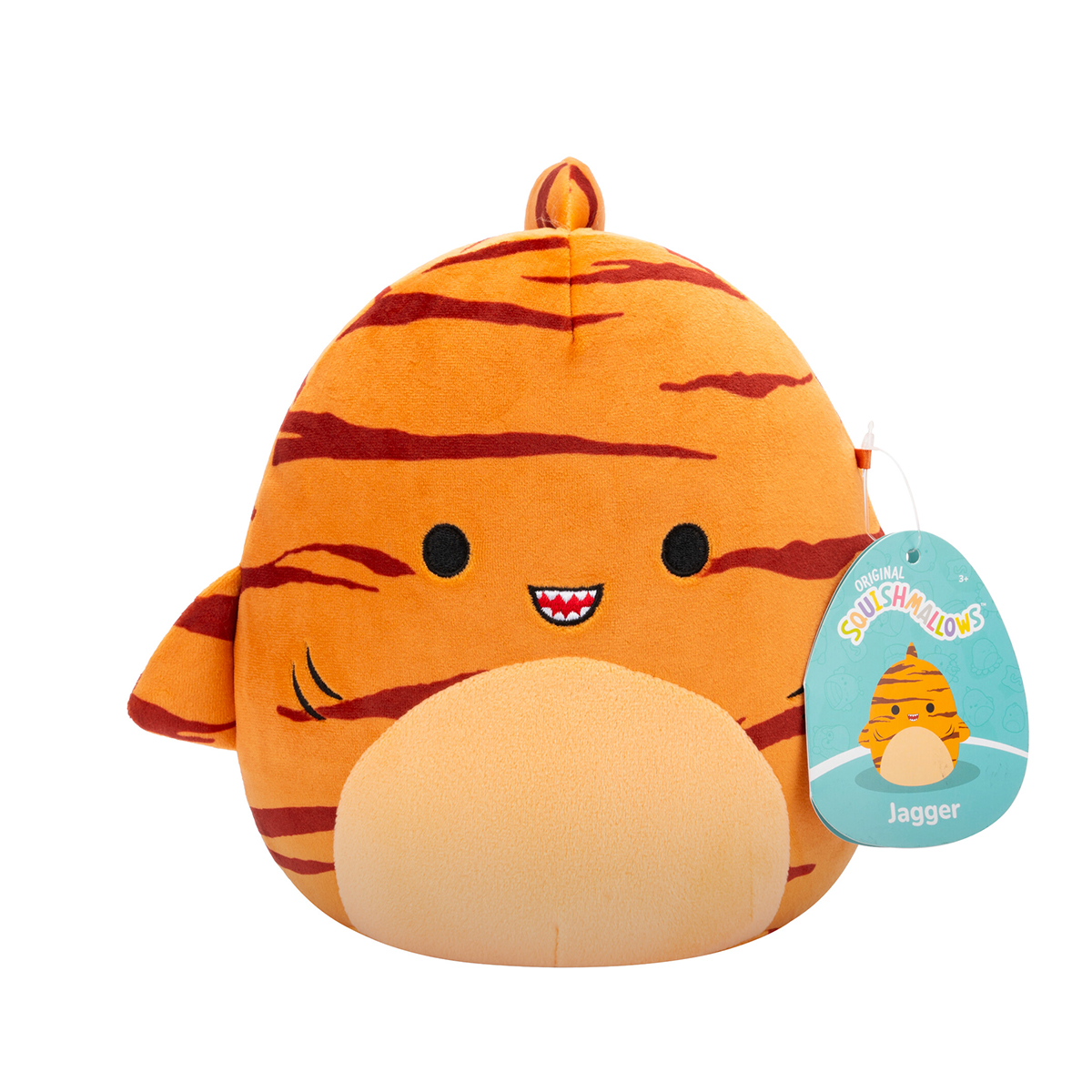 М'яка іграшка Squishmallows – Тигрова акула Джаггер (Jagger) – 19 см — превʼю 14