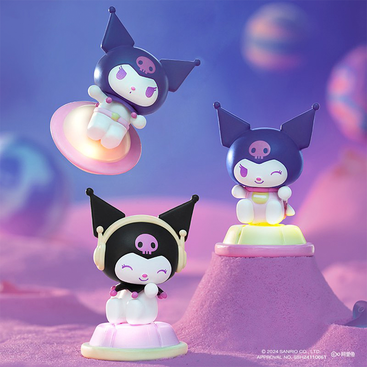 Фігурка Pop Top Kuromi – Куромі (Kuromi) – 3 см – Галактичні пригоди – Світло — превʼю 15