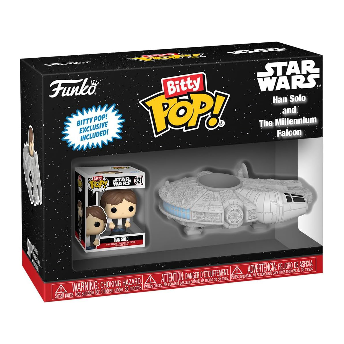 Фігурка Funko Bitty Pop Ride — Хан Соло та Тисячолітній сокіл (Han Solo & Millennium Falcon) — превʼю 5