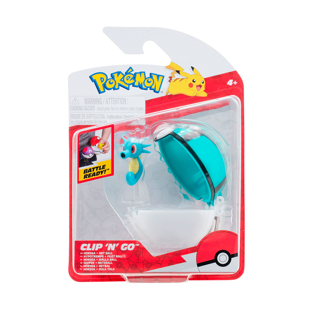 Ігровий набір Pokemon W16 Хорсі в покеболі Jazwares 5 см фігурка Синій — превʼю 5