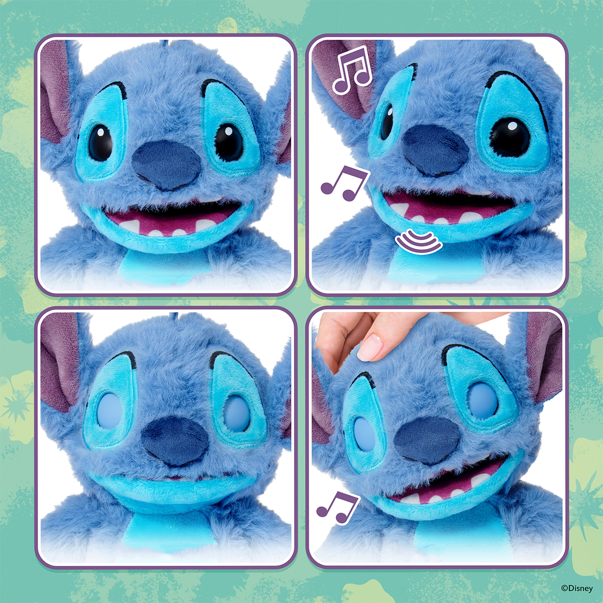 М'яка іграшка Puppetronic by Real FX Palm – Стіч (Stitch) – Disney — превʼю 9