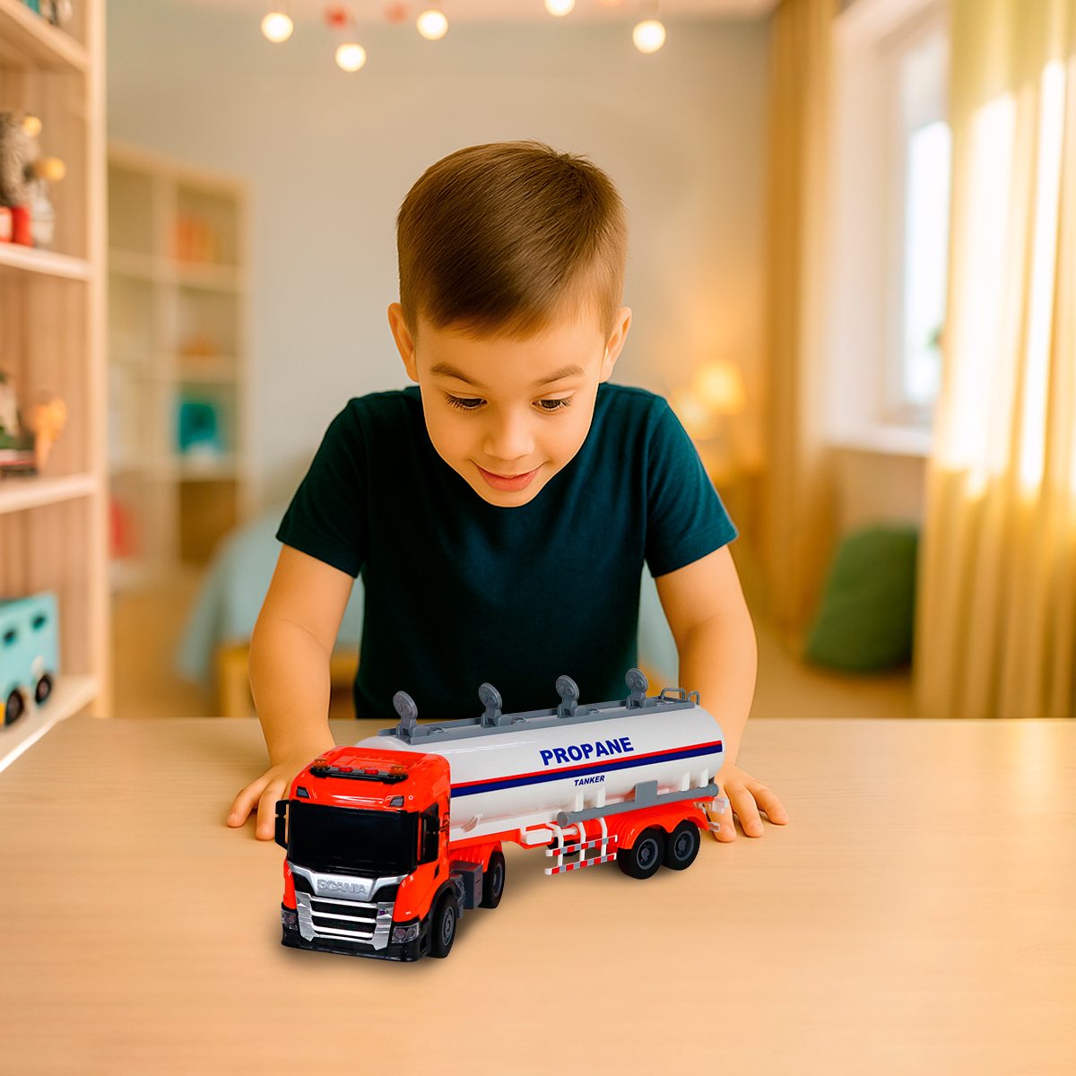 Автомодель Techno Drive Large Truck Автоцистерна Scania 42 см зі світлом та звуком — превʼю 28