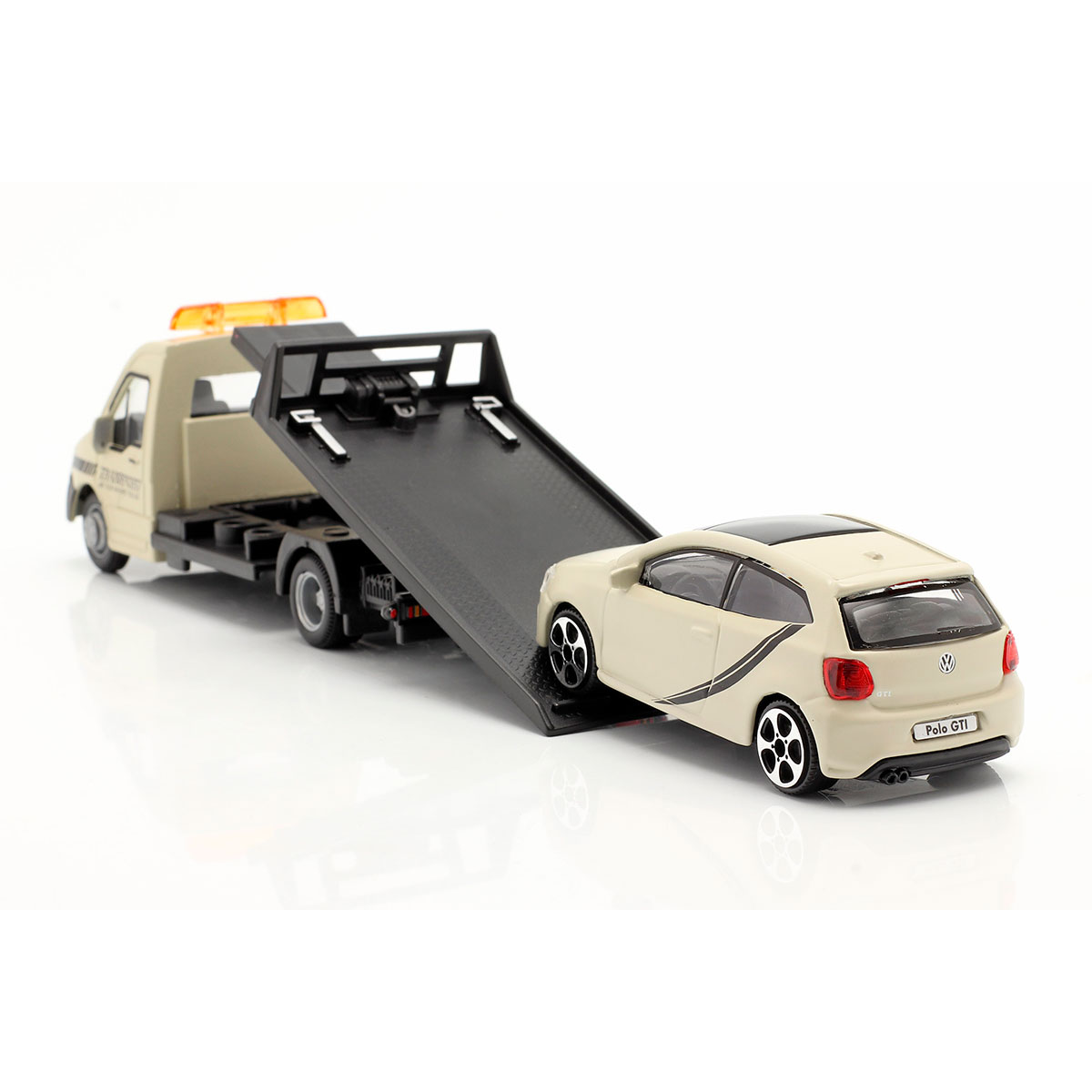 Ігровий набір Автоперевізник з машинкою VW Polo GTI Mark 5 1:43 Сірий — превʼю 5