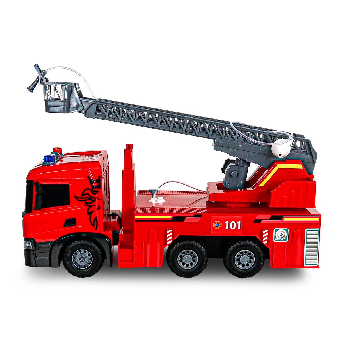 Пожежна машина Techno Drive Super Big Truck Scania 51,5 см зі світлом та звуком — превʼю 21