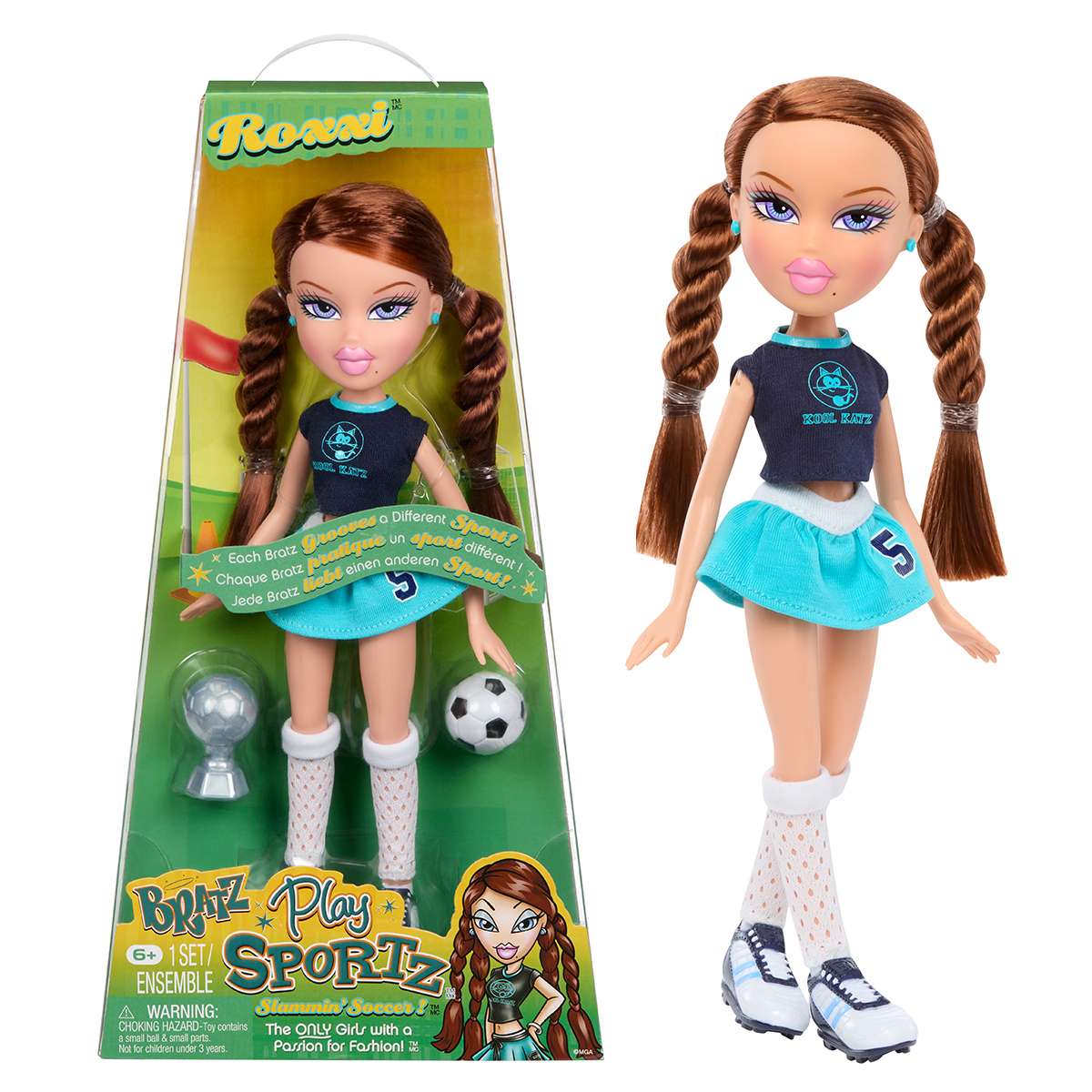 Ігровий набір Bratz Play Sportz Футболістка Роксі 29 см з аксесуарами — превʼю 8