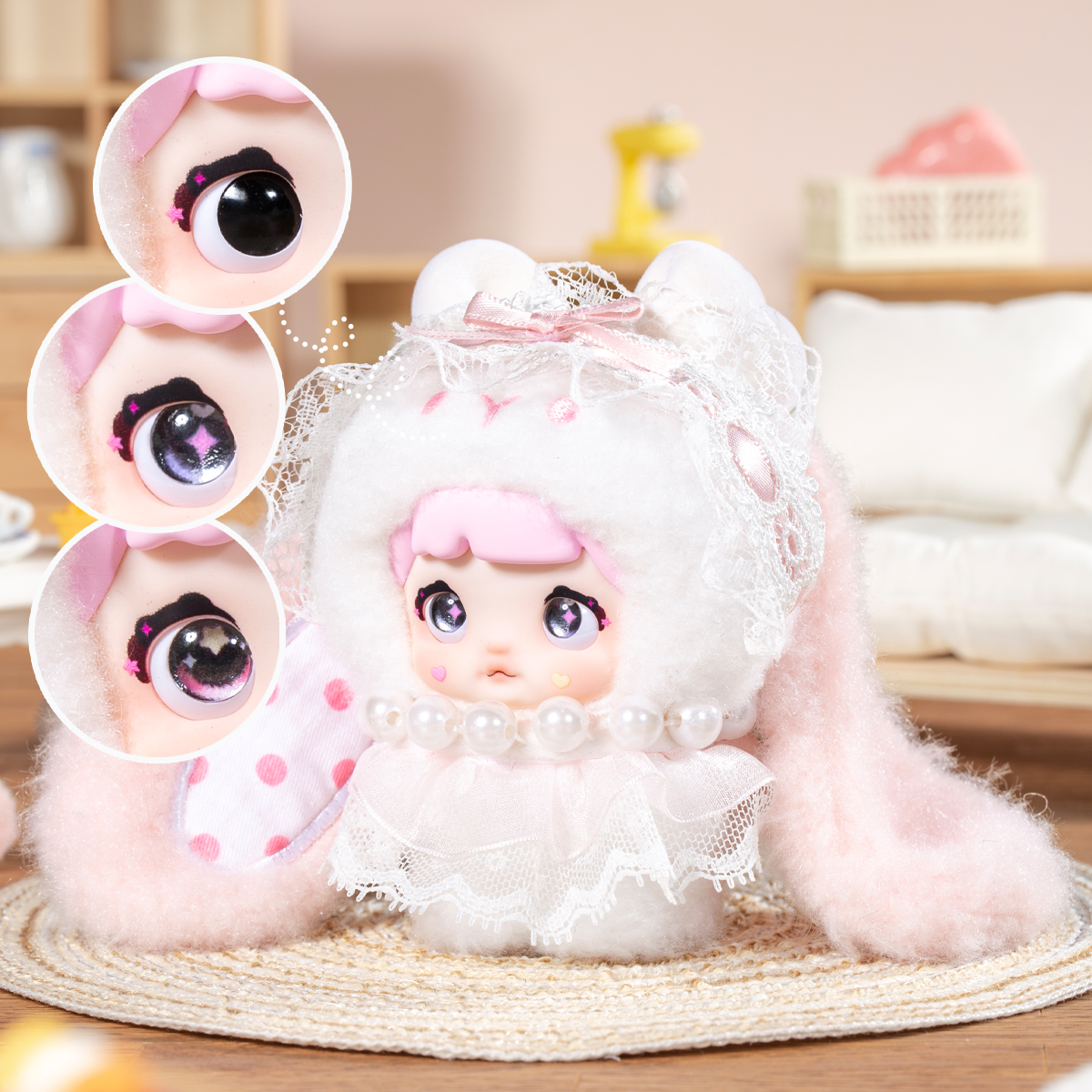 М'яка фігурка-підвіс Hi TOY Nommi – Зайченята – 10 см — превʼю 19