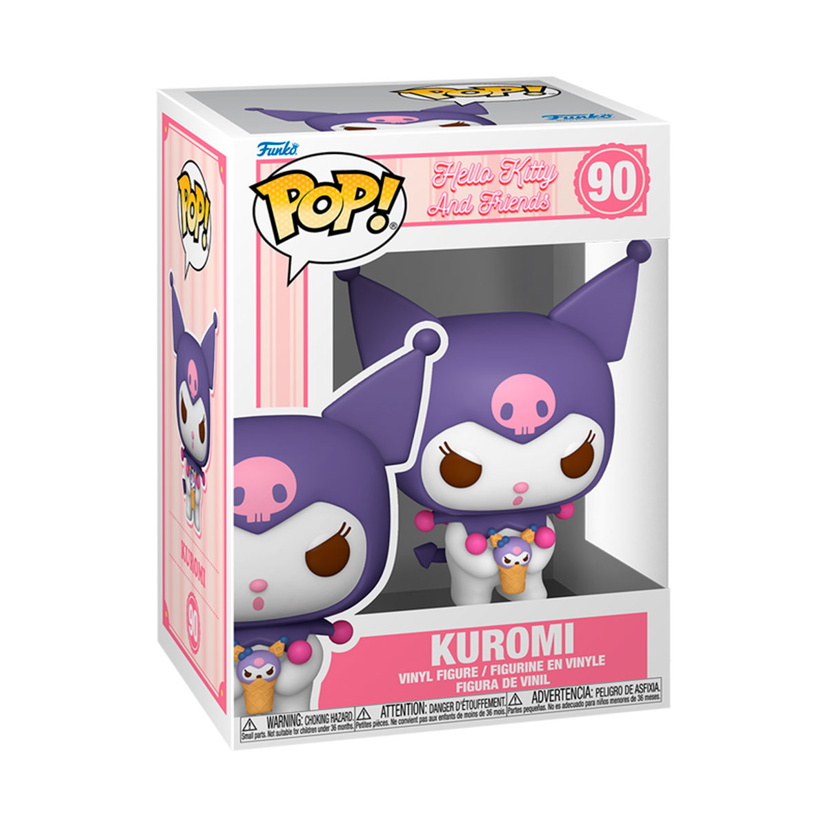 Колекційна ігрова фігурка Funko POP - Kuromi Sanrio аніме персонаж Чорно-біла — превʼю 3