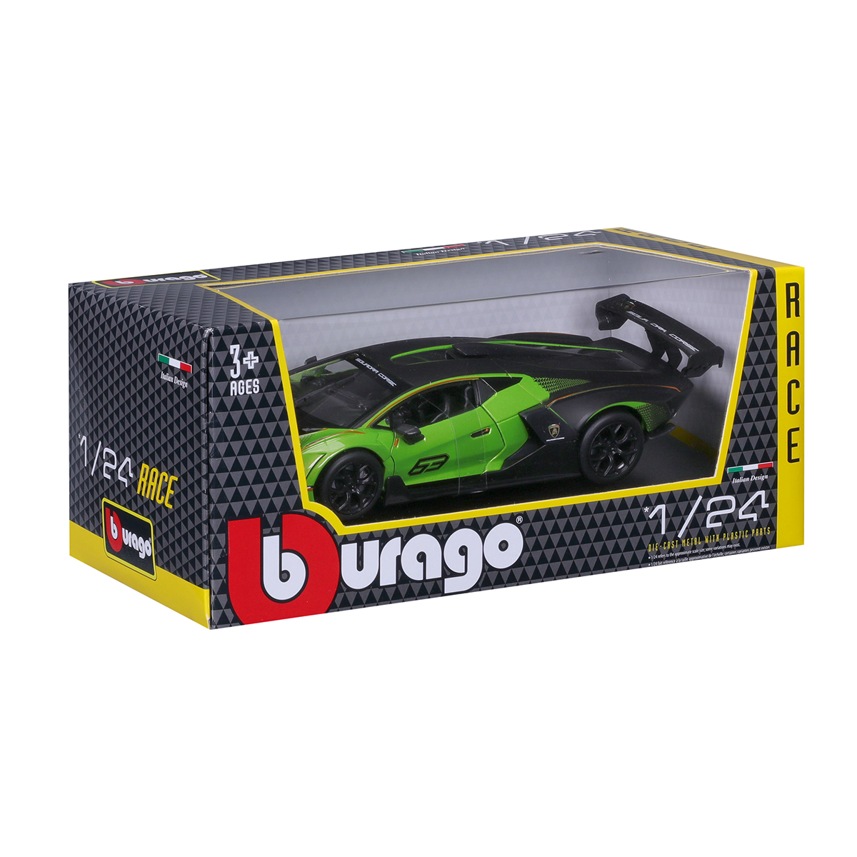Колекційна автомодель Lamborghini Essenza SCV12 Bburago 1:24 Зелена — превʼю 12