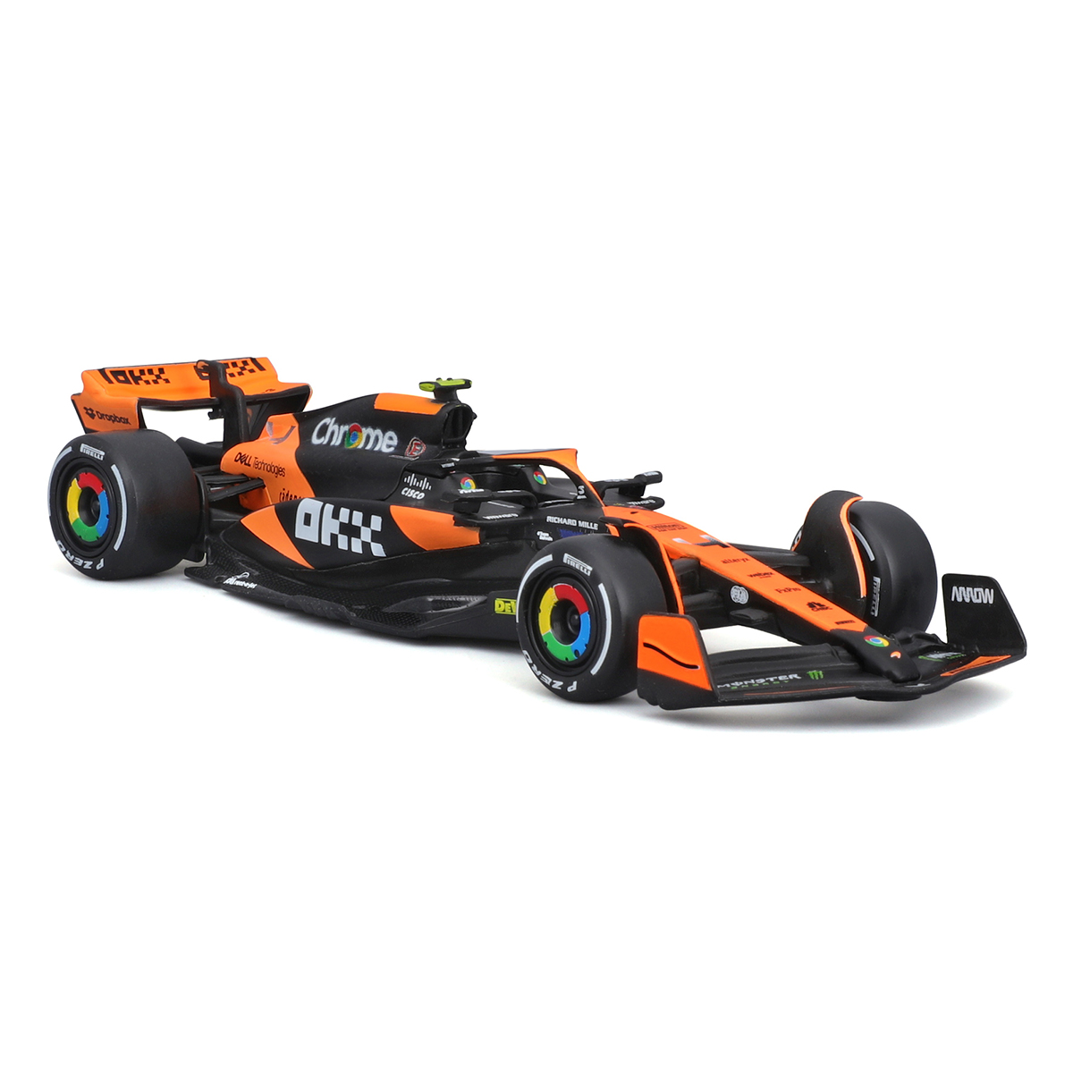 Автомодель Bburago McLaren F1 MCL38 2024 Чорно-помаранчева 1:43 — превʼю 21