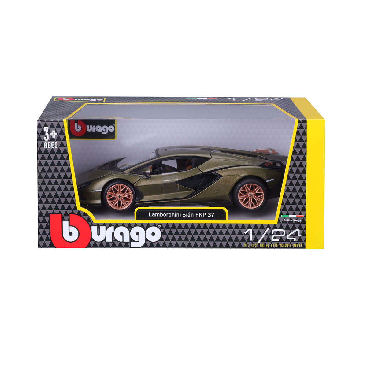 Автомодель Bburago Lamborghini Sian FKP 37 металева 1:24 — превʼю 13