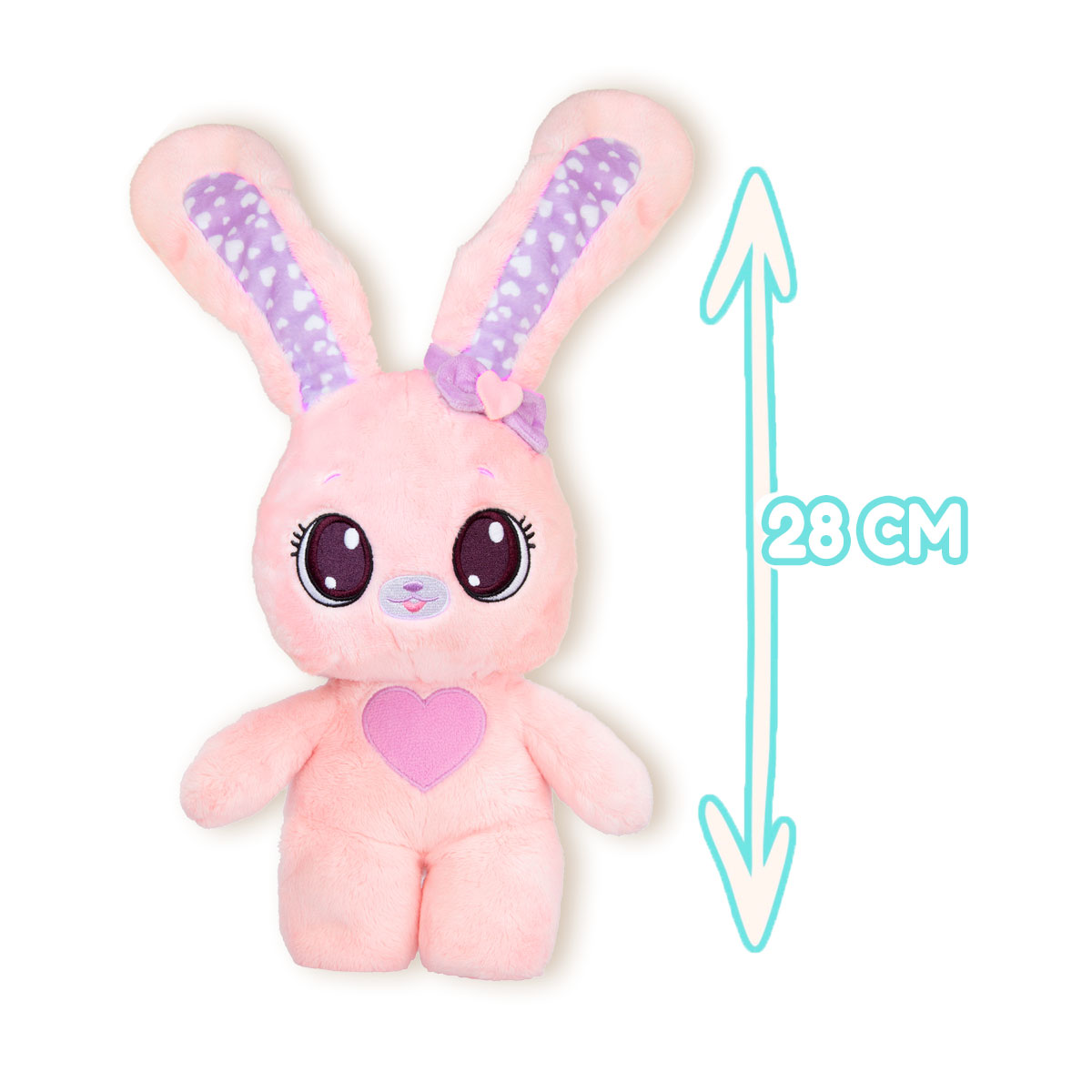 М'яка іграшка Peekapets – Рожевий кролик (Pink Rabbit) – 25 см — превʼю 9
