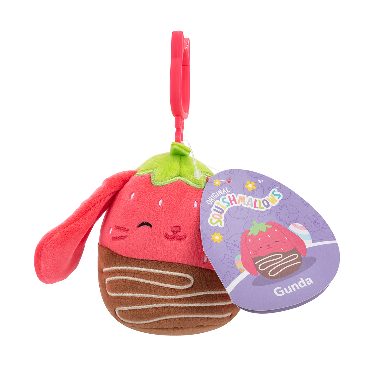 М'яка іграшка Squishmallows – Кролик Гунда (Gunda The Rabbit) – на кліпсі — превʼю 14