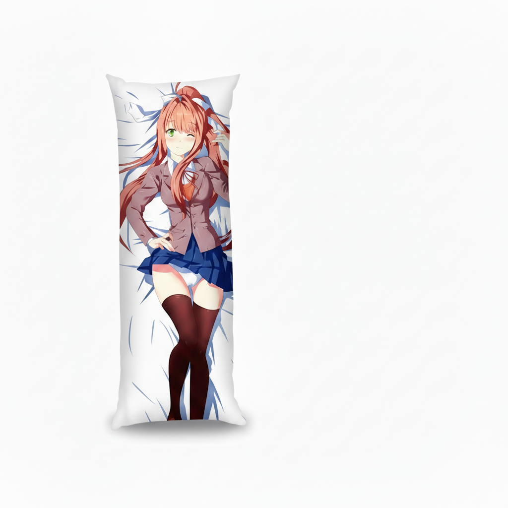 Подушка дакімакура Моніка Monika Літературний клуб Докі Докі Doki Doki Literature Club 13х34 см — превʼю 7