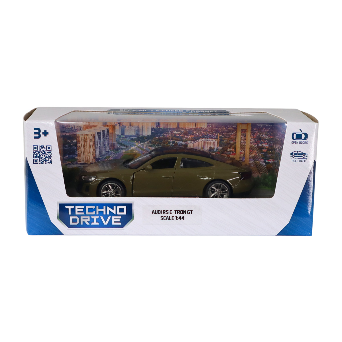Автомодель Audi RS E-tron GT Techno Drive 1:43 металева з функцією pull back Коричнева — превʼю 20