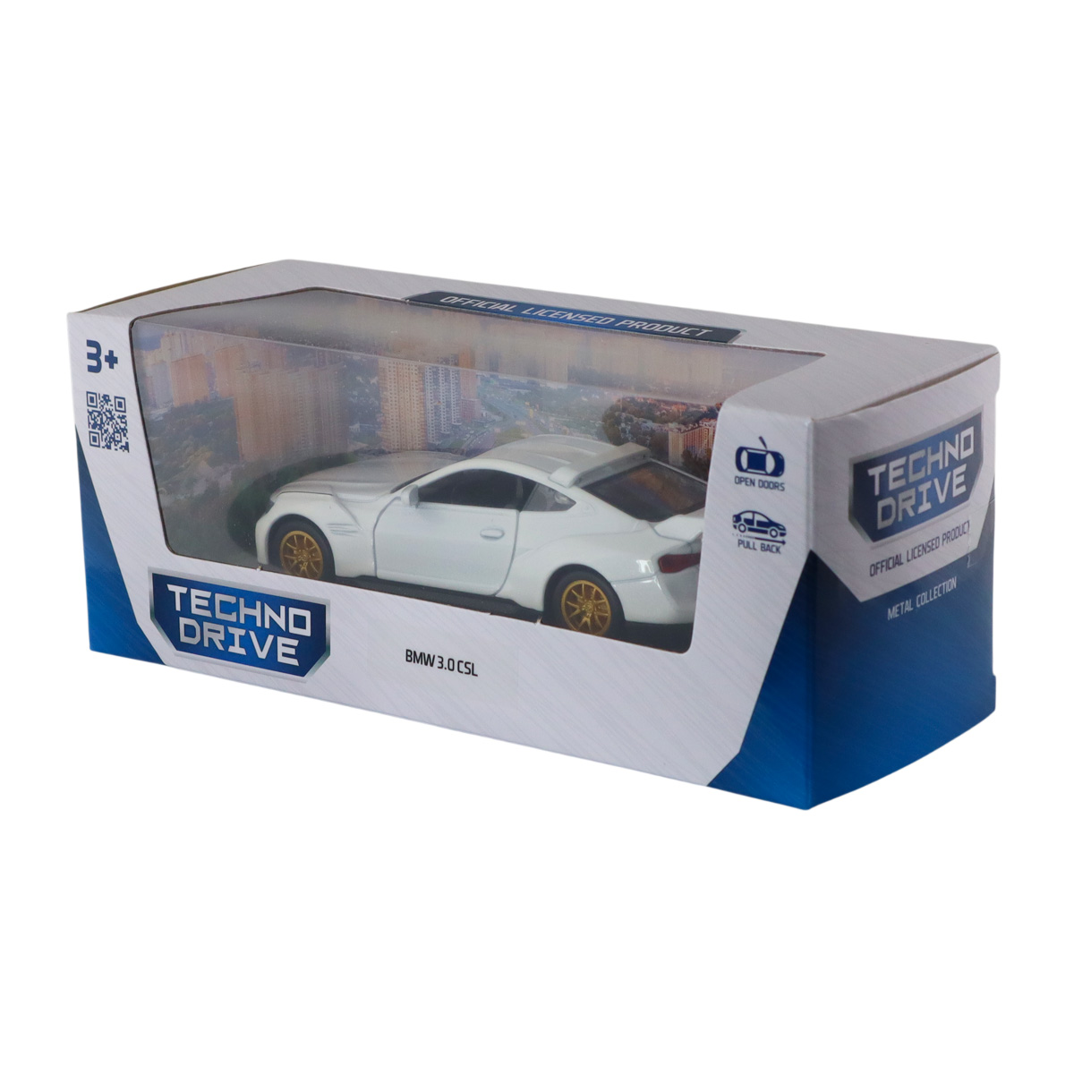 Автомодель Techno Drive BMW 3.0 CSL металева 1:42 Біла — превʼю 19