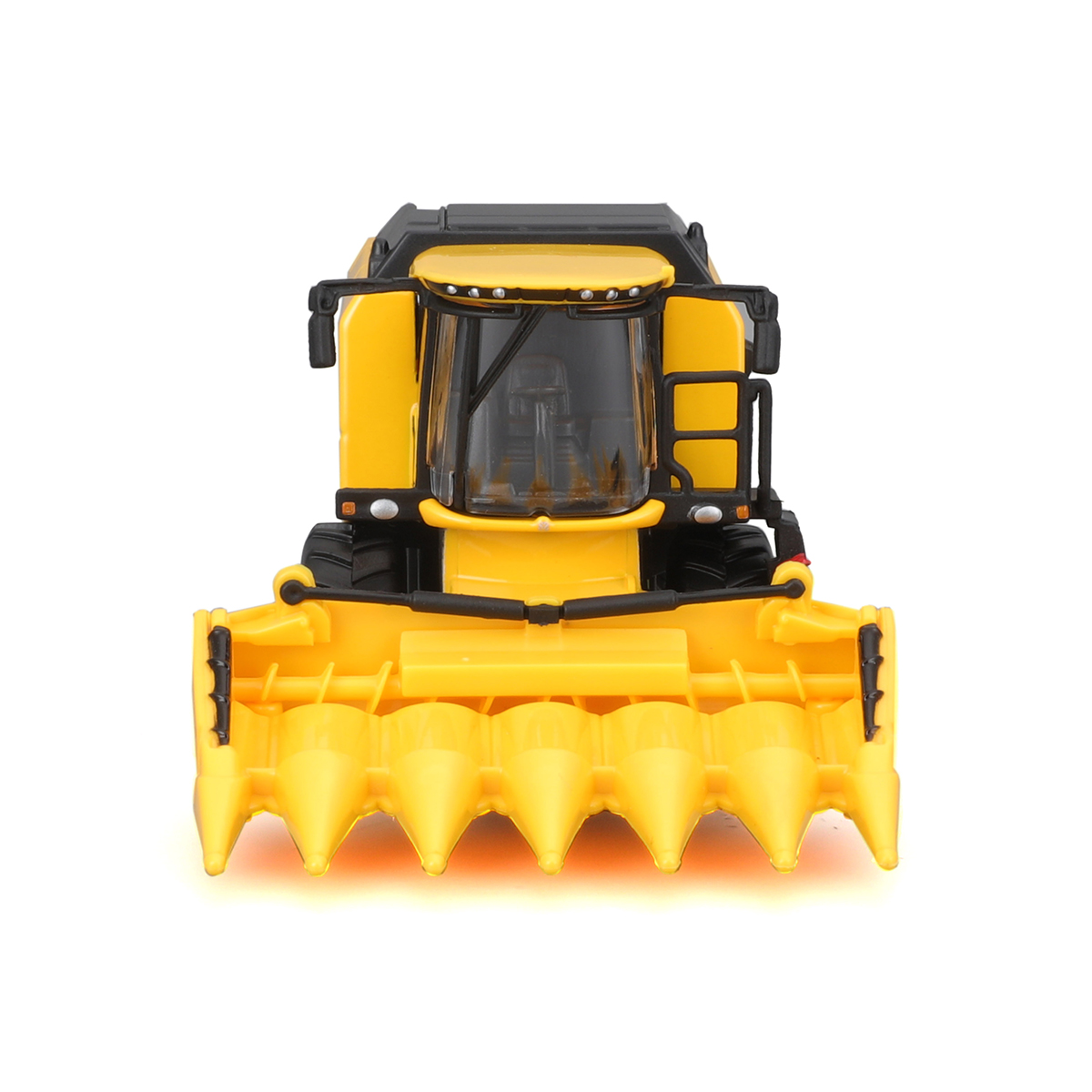 Автомодель Bburago New Holland TC5.90 зернозбиральний комбайн з жаткою 18 см Жовто-чорний — превʼю 15