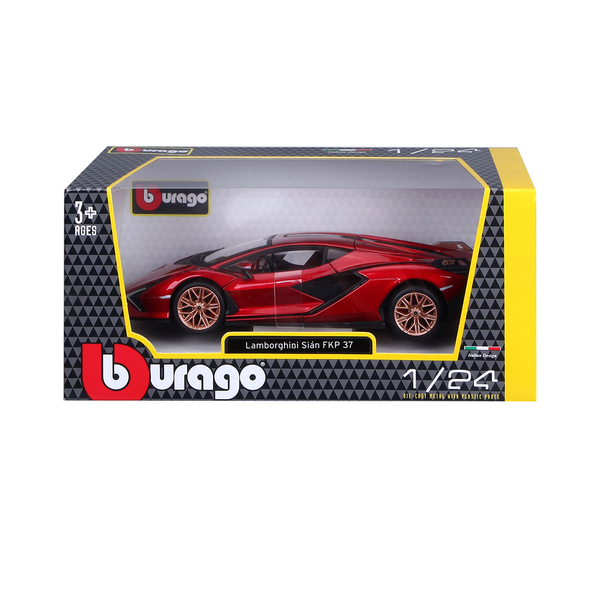 Автомодель Bburago Lamborghini Sian FKP 37 металева 1:24 — превʼю 17