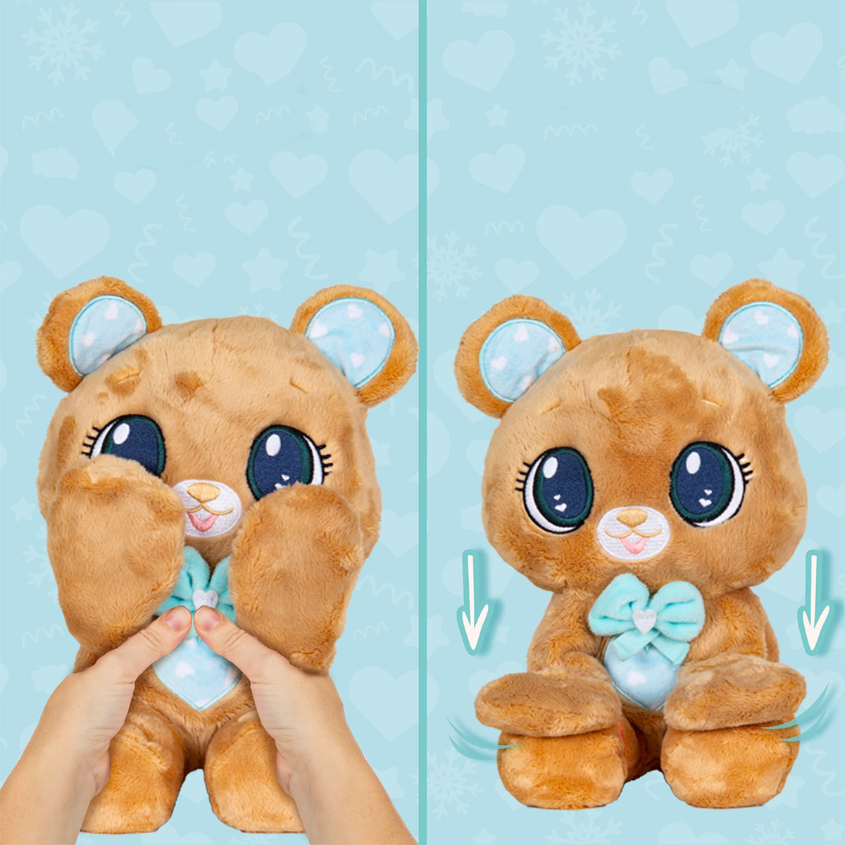 М'яка іграшка Peekapets — Ведмедик (Bear) — Коричневий — превʼю 13