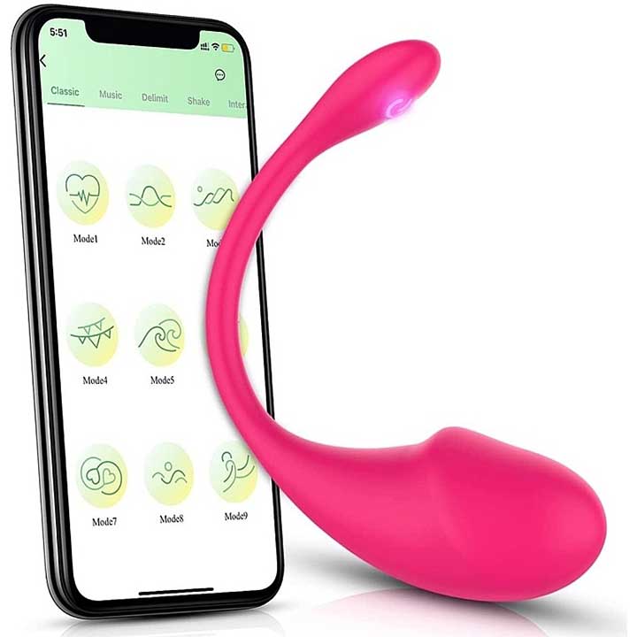 Смарт віброяйце силіконове Love Spouse USB вібратор з дистанційним керуванням 9,5 см Рожевий