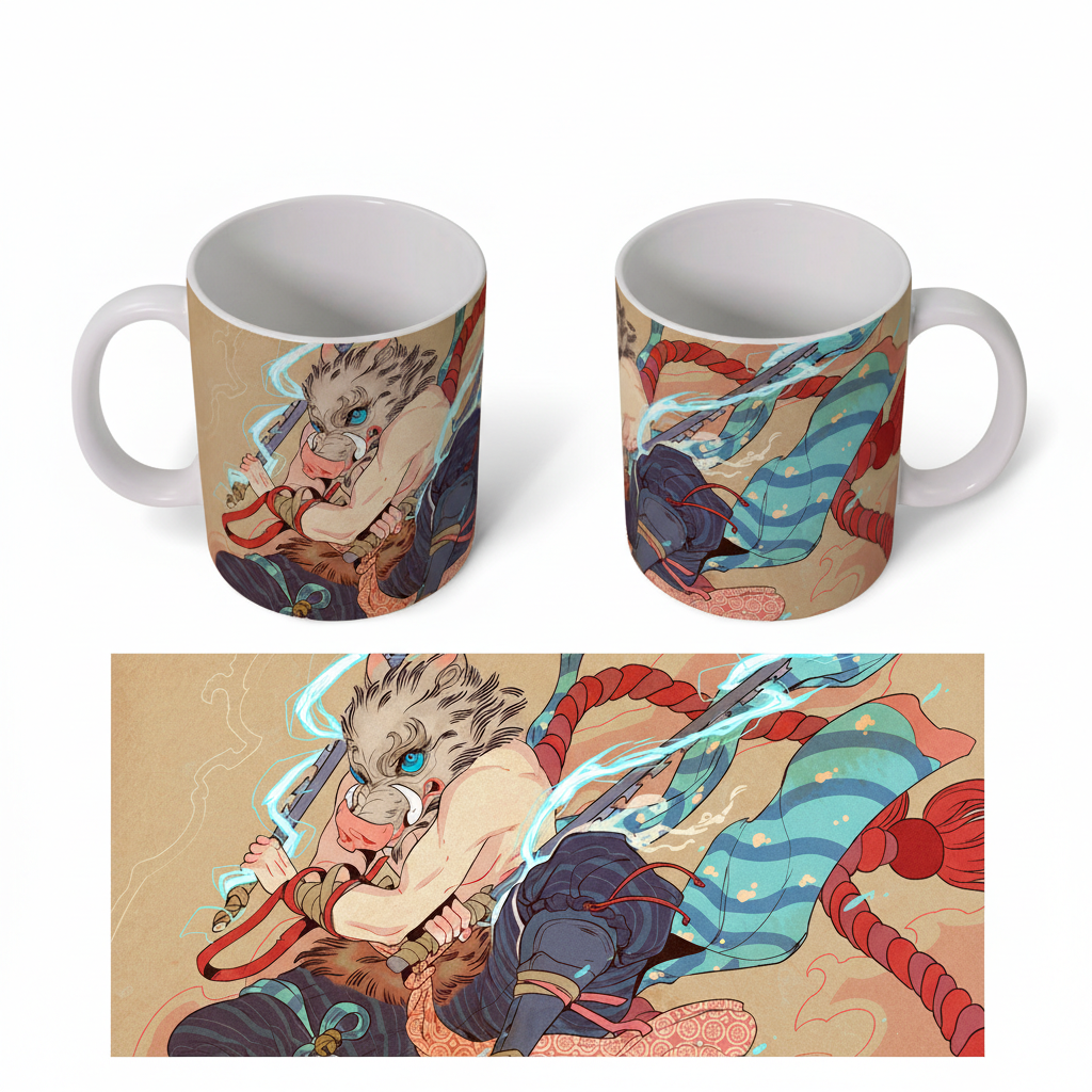 Кружка хамелеон Клинок який знищує демонів/Demon Slayer: Kimetsu no Yaiba/Іносуке Хасібіра 330 мл 51181-01-858
