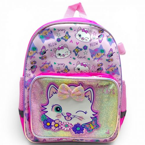 Рюкзак дитячий MIC з кошеням 29x37x6 см Рожевий