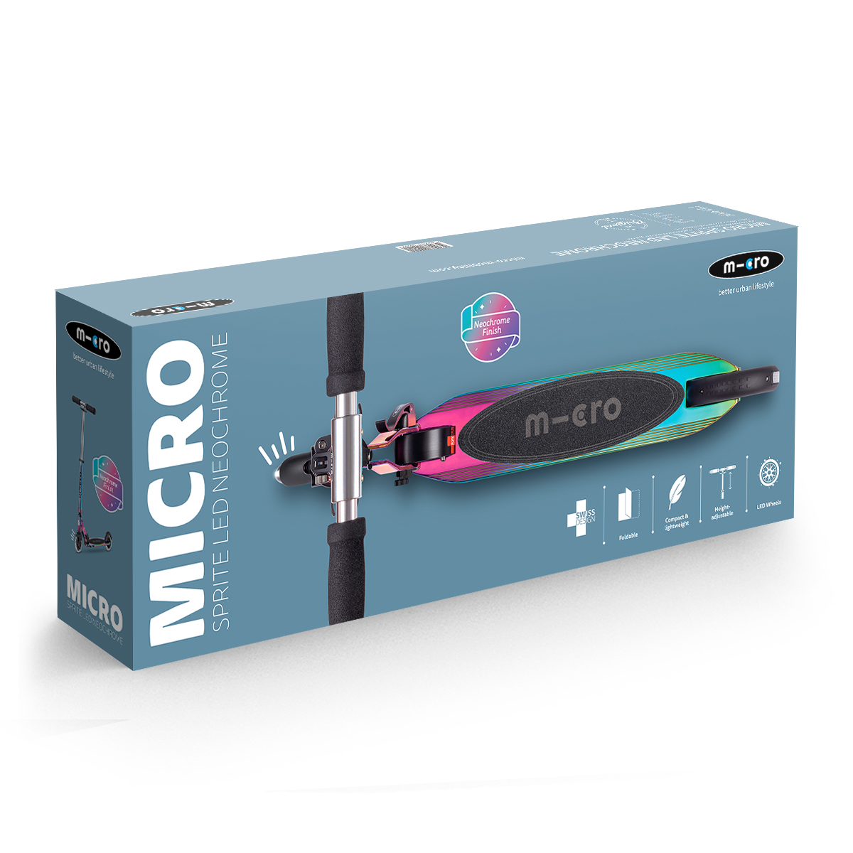 Самокат дитячий двоколісний Micro Sprite LED з підсвіткою коліс Різнобарвний — превʼю 19