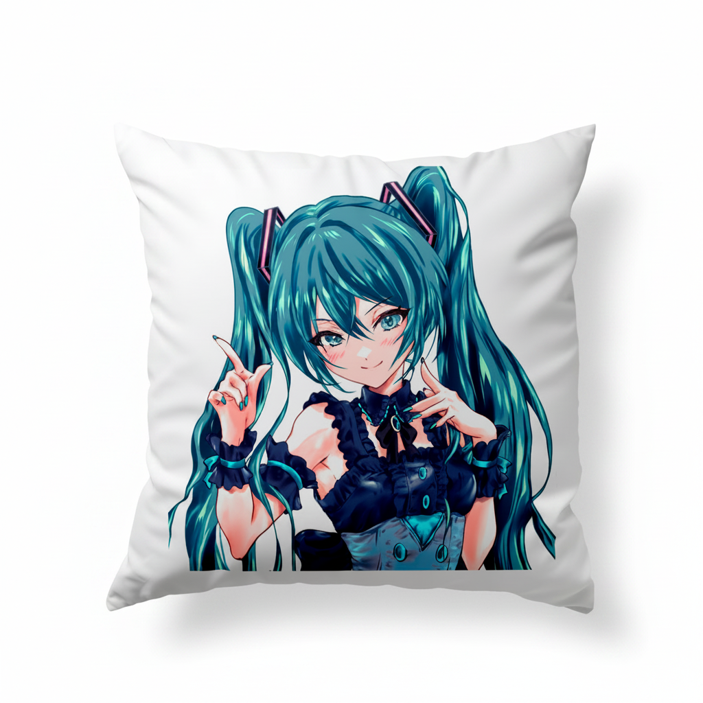 Подушка декоративна Vocaloid Hatsune Miku Міку Хацуне 35x35 см (32071) — превʼю 3