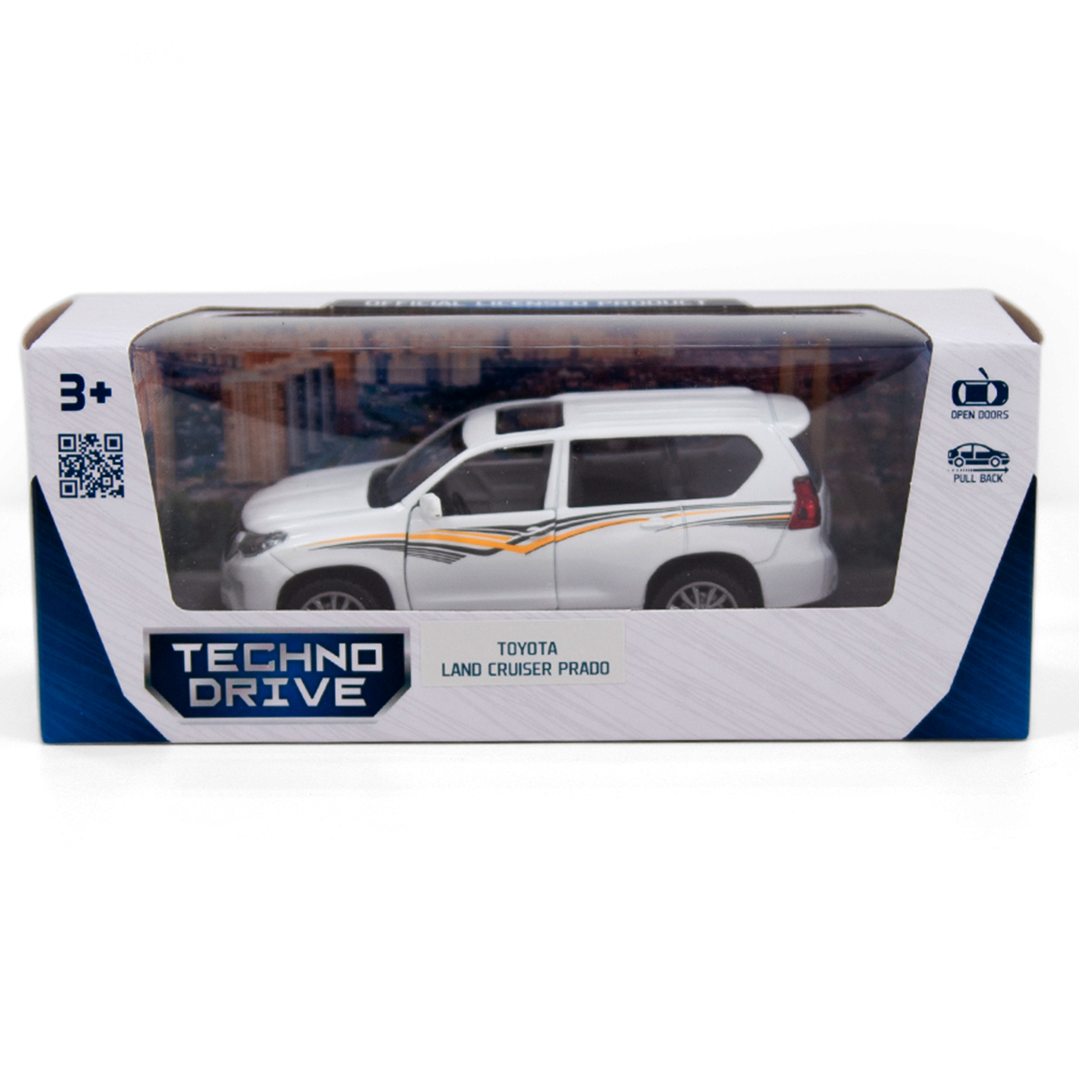 Автомодель Toyota Land Cruiser Techno Drive металева Біла — превʼю 15
