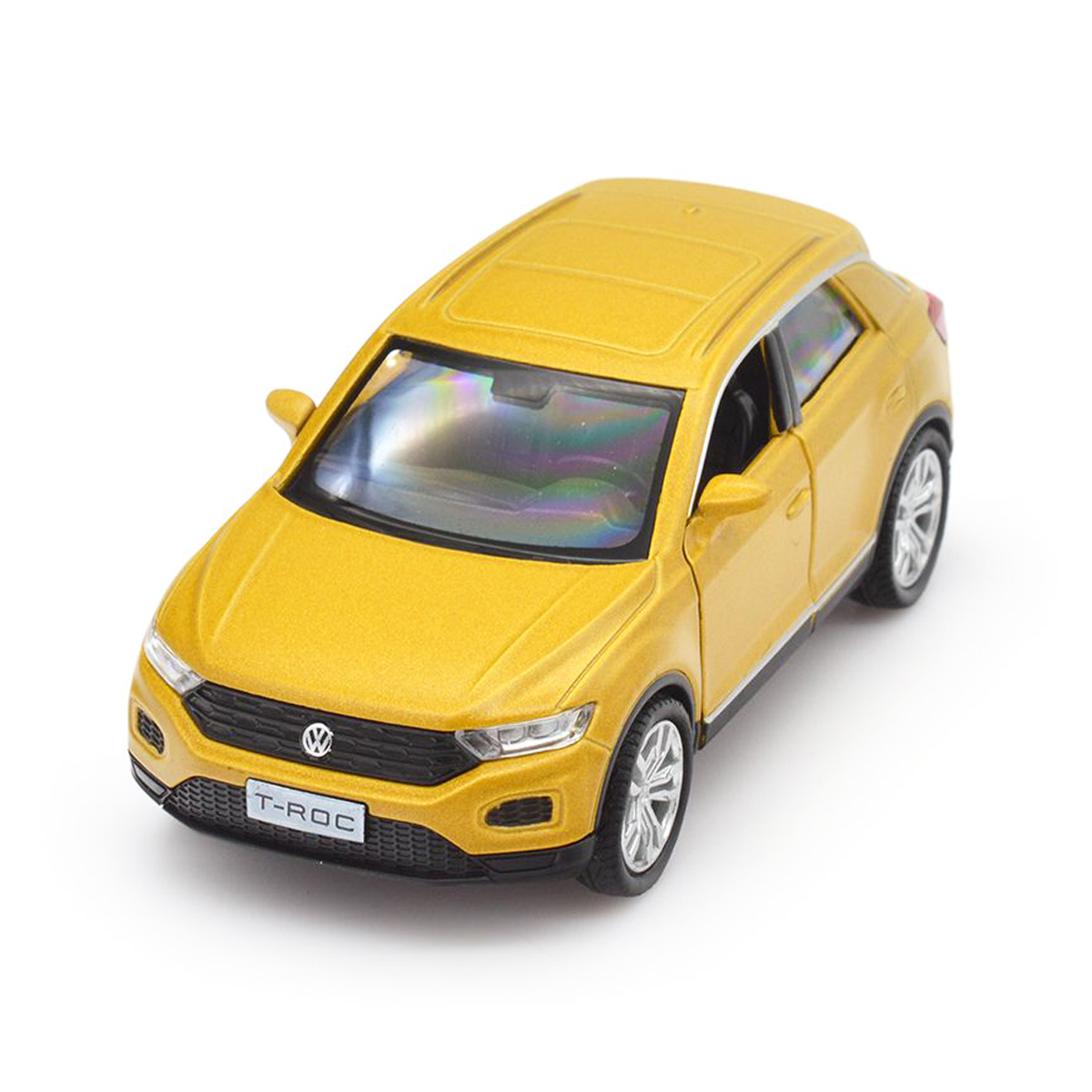 Автомодель Volkswagen T-Roc 2017 Techno Drive 1:32 металева Золотиста — превʼю 12