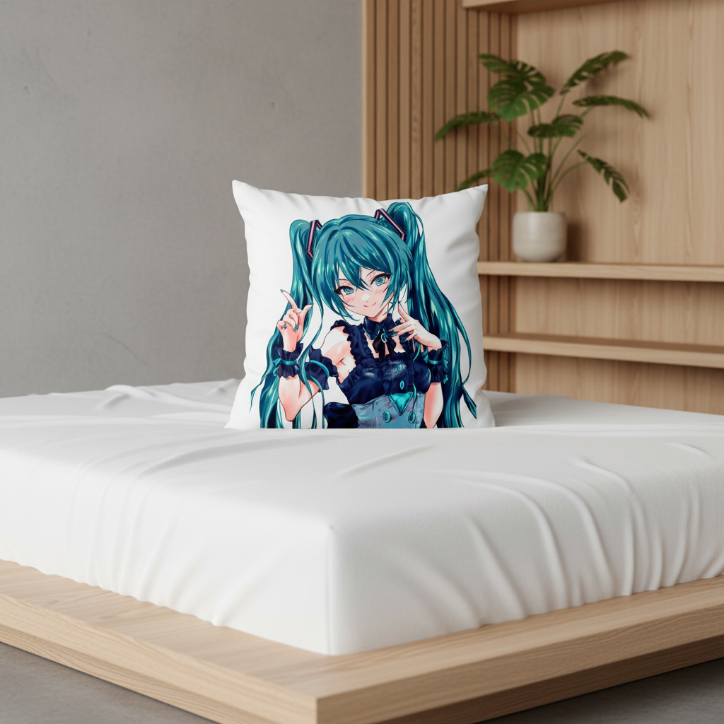 Подушка декоративна Vocaloid Hatsune Miku Міку Хацуне 35x35 см (32071) — превʼю 4
