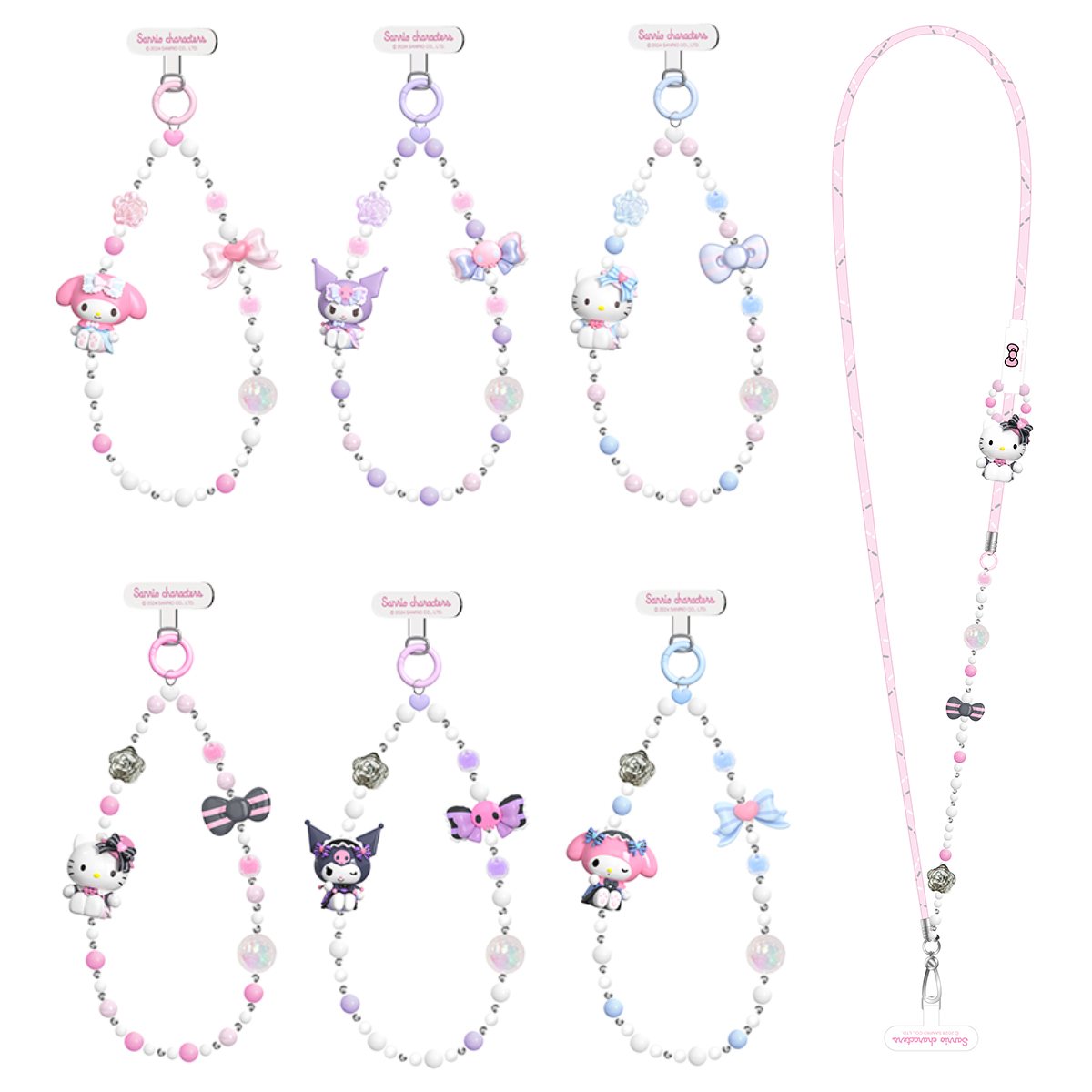Ланцюжок для телефону Pop Top Hello Kitty та друзі Рожевий-Білий 18 см — превʼю 10