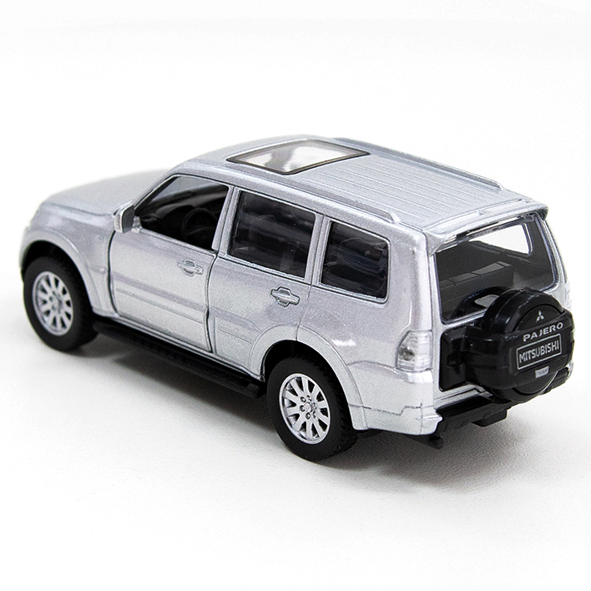 Автомодель TechnoDrive Mitsubishi Pajero 4WD Turbo срібляста металева — превʼю 6
