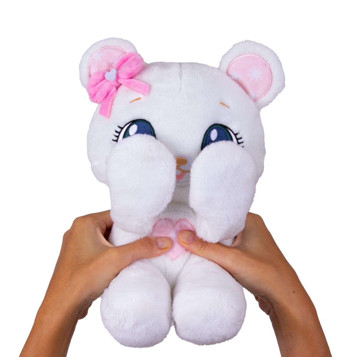 М'яка іграшка Peekapets – Білий ведмедик (White Bear) – Плюшевий дизайн — превʼю 11