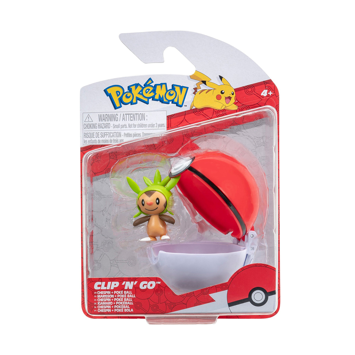 Ігровий набір Pokemon W14 Чеспін з покеболом Jazwares 5 см фігурка Зелений — превʼю 6