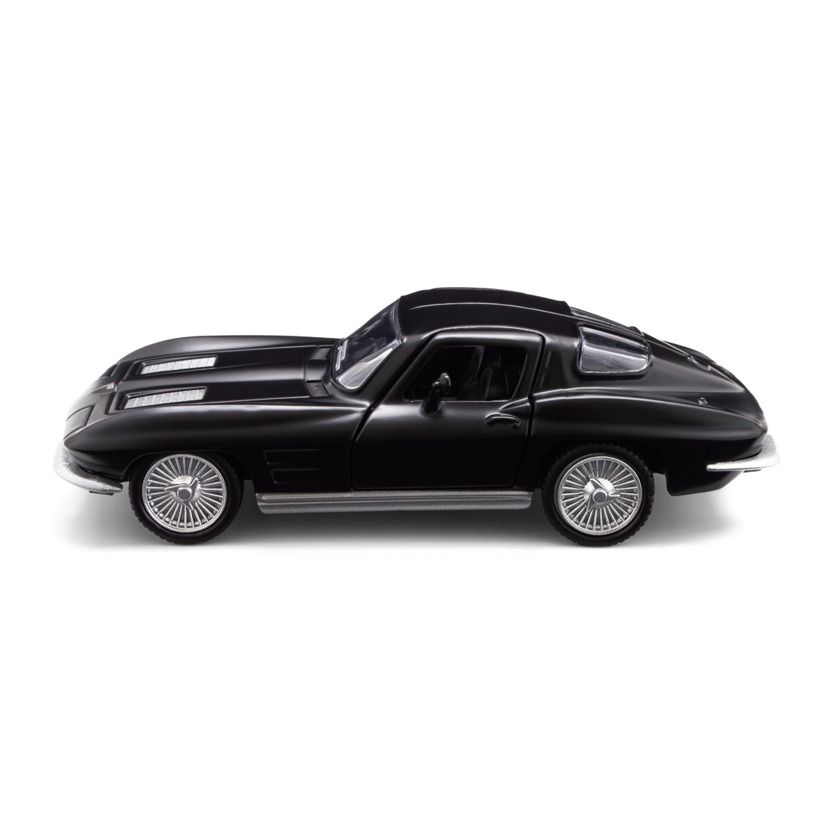 Автомодель Chevrolet Corvette Split Window 1963 металева 1:35 Матова чорна — превʼю 23