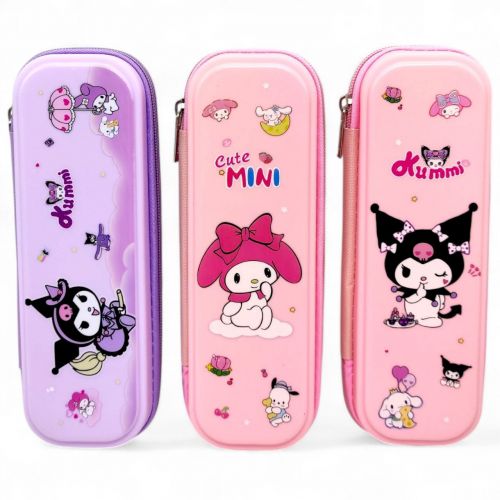 Пенал для школи Аніме Sanrio My Melody та Kuromi 21.5x8x4.5 см Різнобарвний