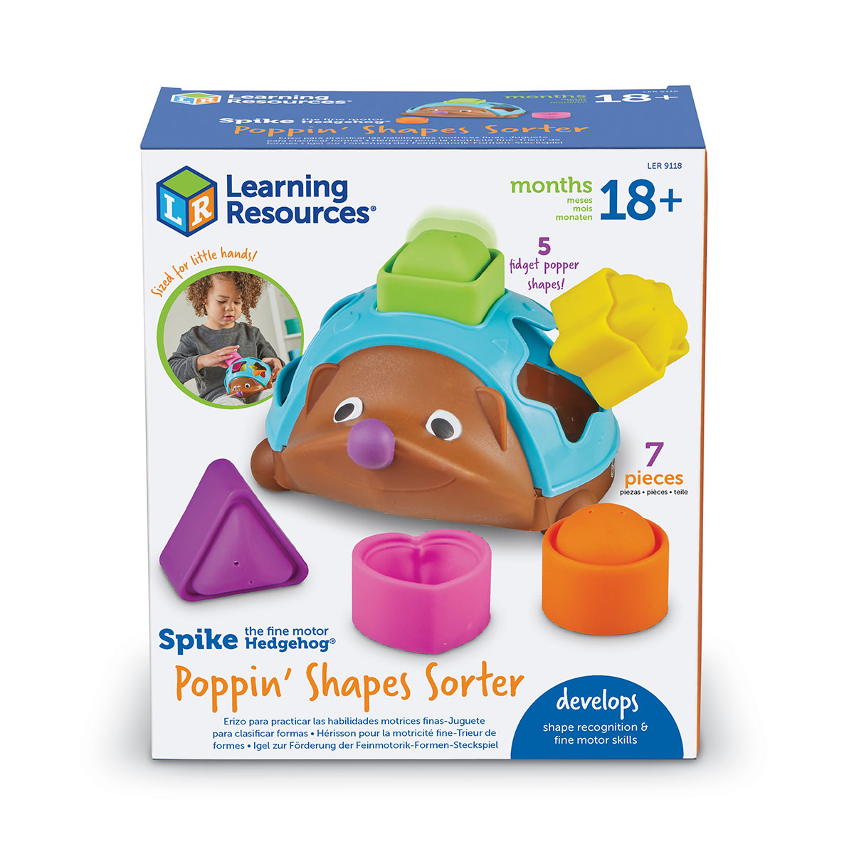 Навчальний ігровий набір сортер Їжачок для малюків Learning Resources Pop-IT — превʼю 7