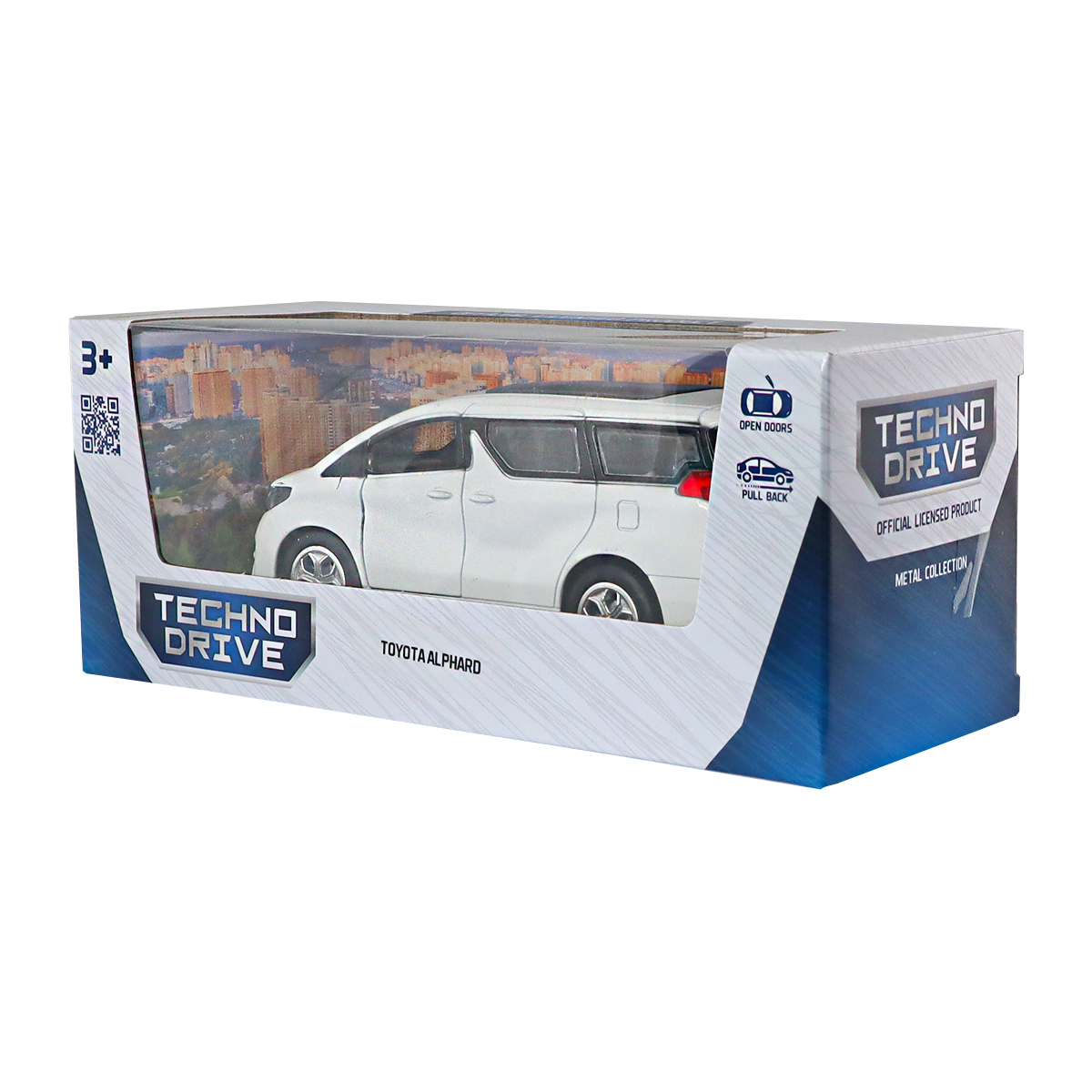 Автомодель Toyota Alphard Techno Drive 1:40 Біла металева — превʼю 19