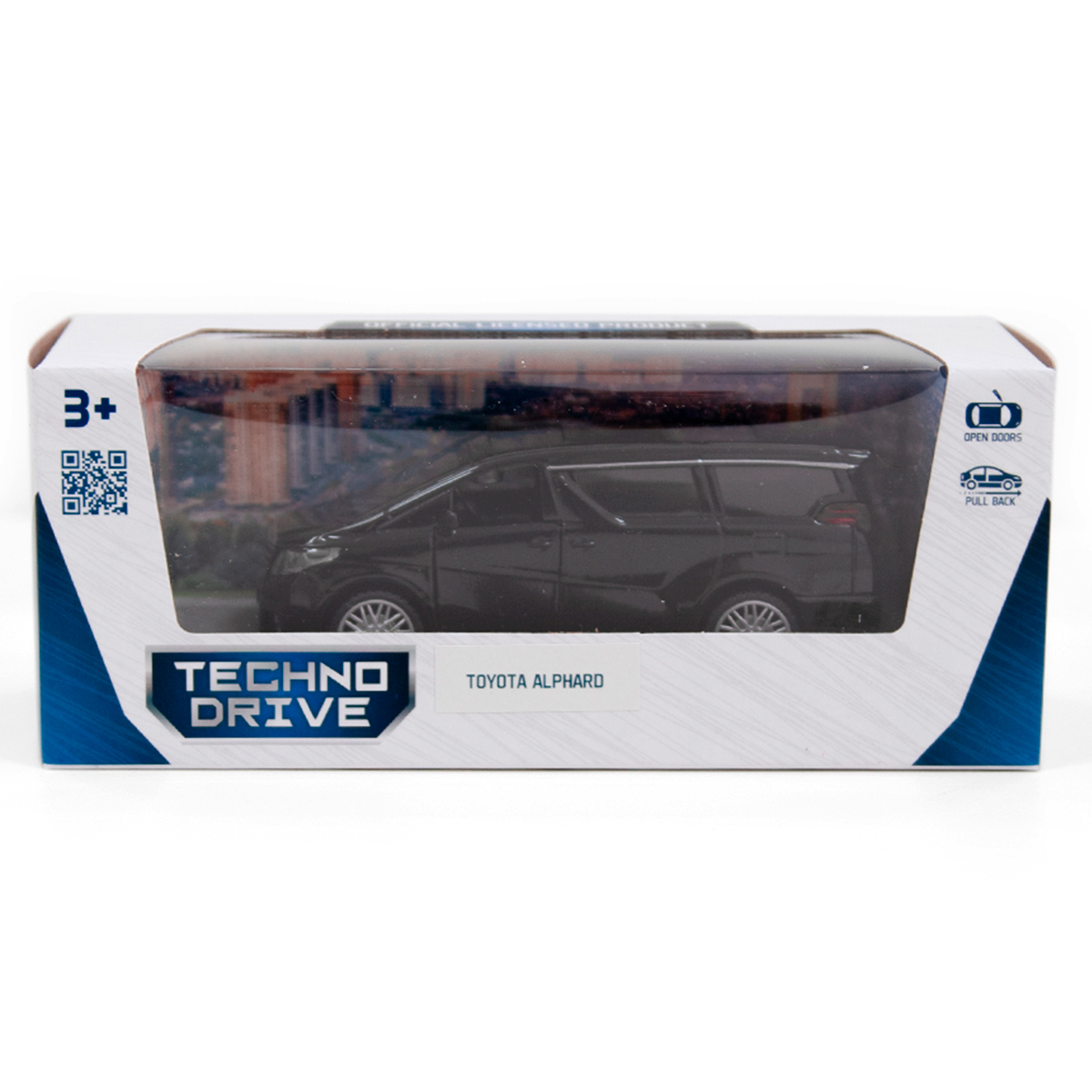 Автомодель Techno Drive Toyota Alphard металева Чорна — превʼю 15