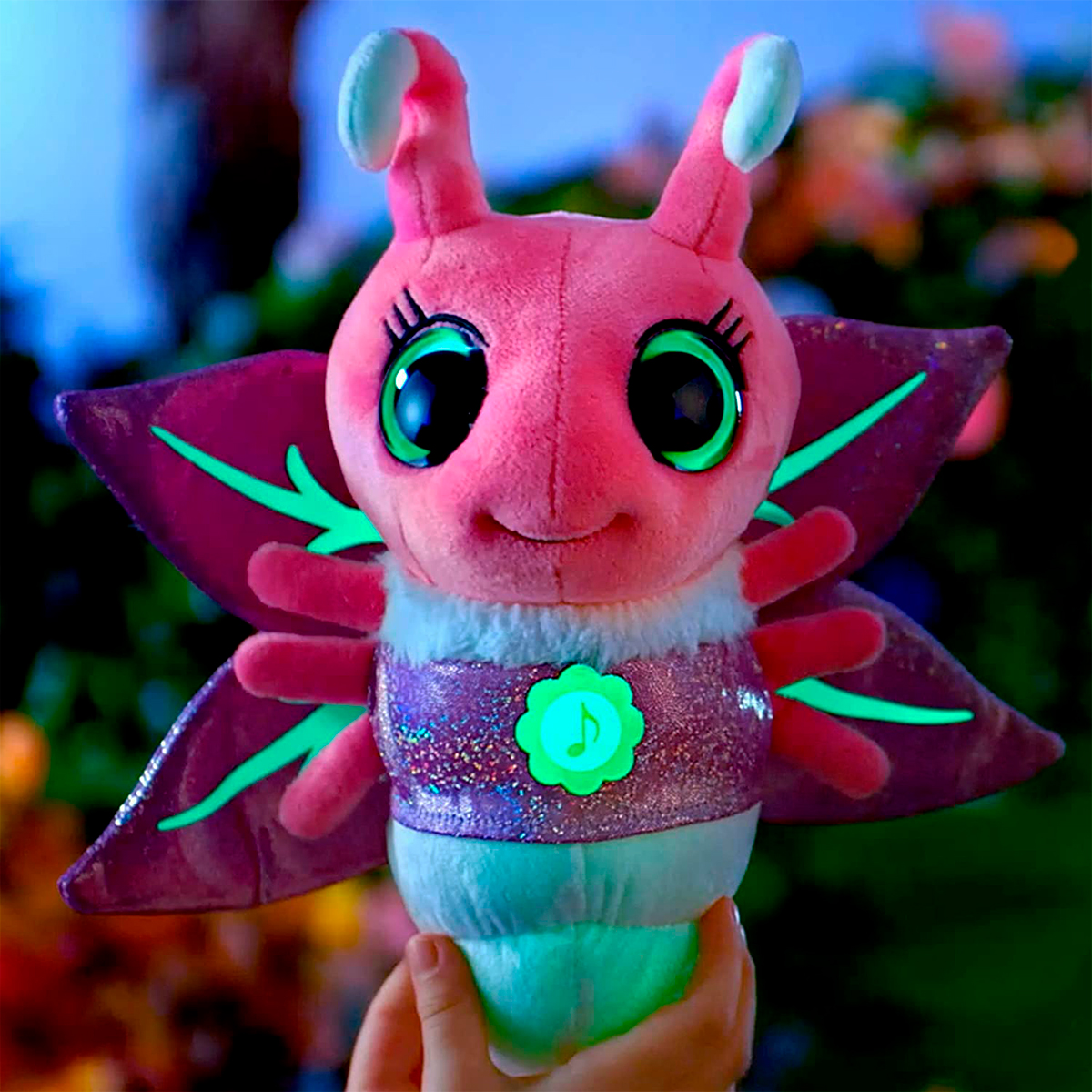 М'яка іграшка Glowies – Рожевий світлячок Pink Firefly – 15 см — превʼю 12