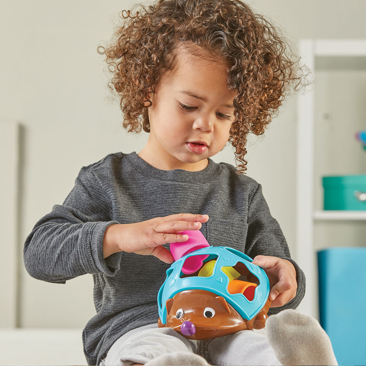 Навчальний ігровий набір сортер Їжачок для малюків Learning Resources Pop-IT — превʼю 11