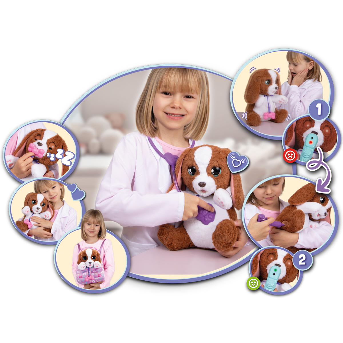 Інтерактивна іграшка Baby Paws Цуценя у ветеринара 26,5 см з аксесуарами — превʼю 4