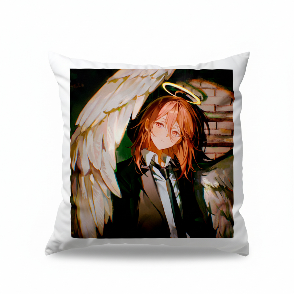Подушка Ангел диявол Angel Devil Людина бензопила Chainsaw Man 35x35 см — превʼю 2