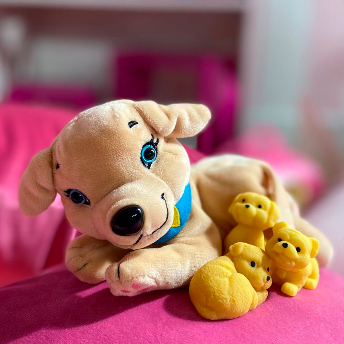 М'яка іграшка Собачка мама з сюрпризом — Dog Mom with Surprise — 25 см — превʼю 15