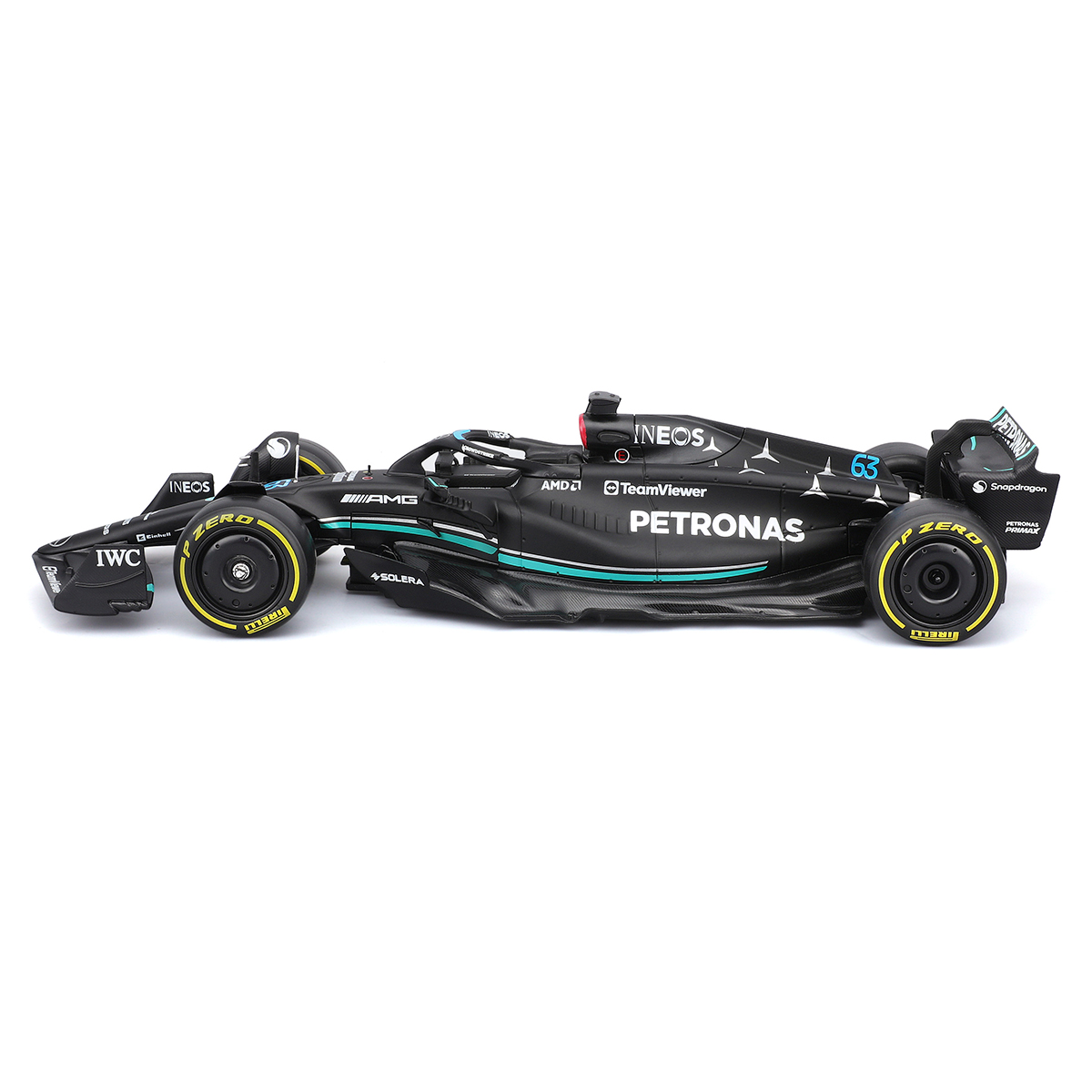 Автомодель Bburago Mercedes-AMG F1 W14 E Performance 1:24 з фігуркою Чорна — превʼю 22